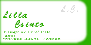lilla csinto business card